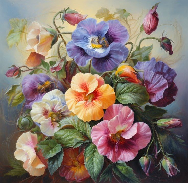 Анютины глазки - цветы - оригинал