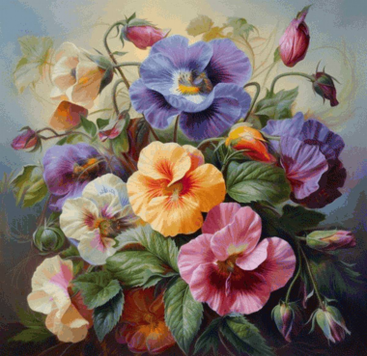 Анютины глазки - цветы - предпросмотр