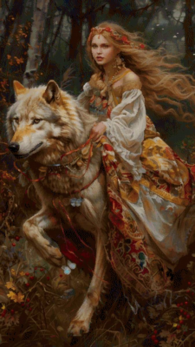 Елена Прекрасная и Серый Волк - предпросмотр