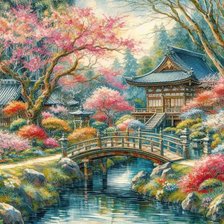 Схема вышивки «pont japonais»