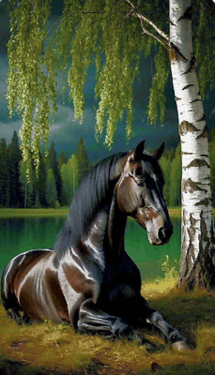 Перед грозой - животные, лошади, пейзаж, гроза - предпросмотр