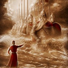 Схема вышивки «Дядька Черномор и Витязи»