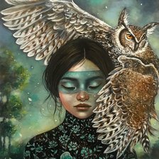 Схема вышивки «Lady Owl»
