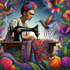 Схема вышивки «Фрида Кало»