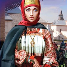 Схема вышивки «Русская красота. Воительница.»