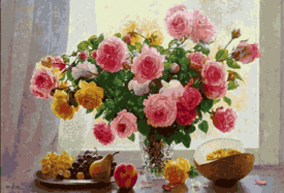 Букет роз с дыней - предпросмотр