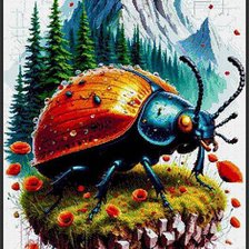 Схема вышивки «Горы»