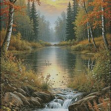 Схема вышивки «Речка»