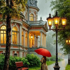 Схема вышивки «Летний дождь»