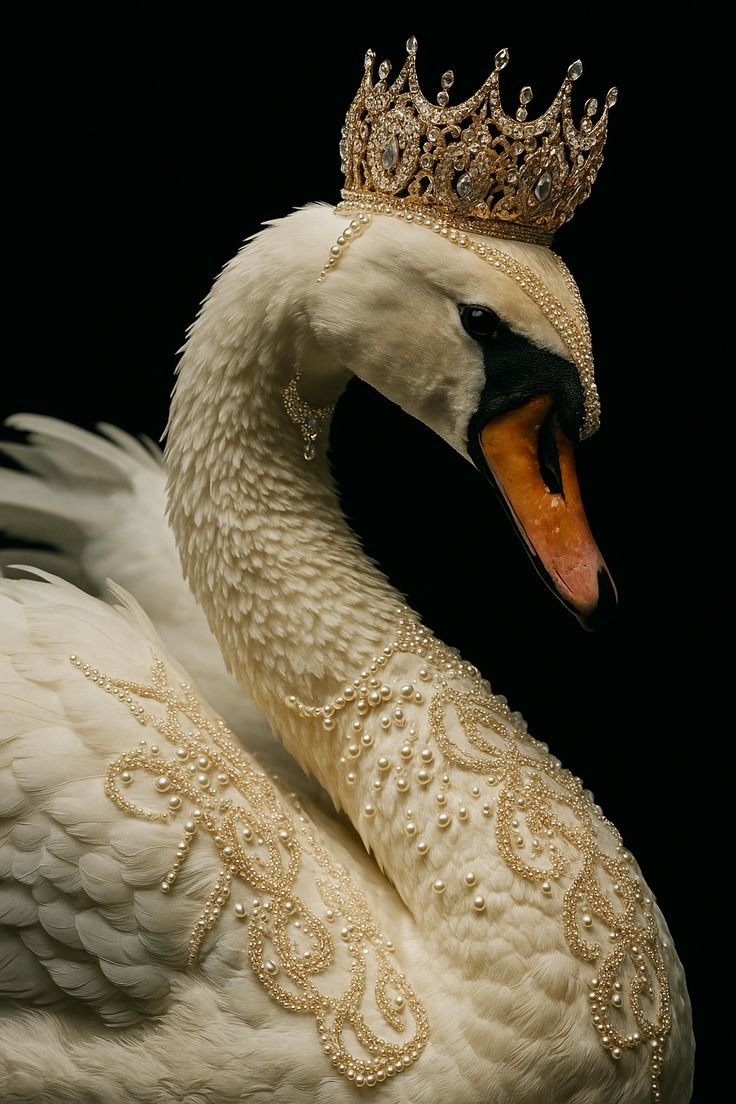 Лебедь - белый, корона, лебедь - оригинал