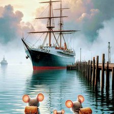 Схема вышивки «Опоздавшие»