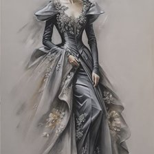 Схема вышивки «Девушка»