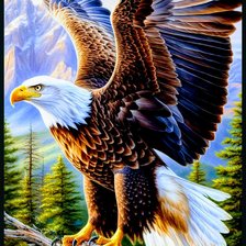 Схема вышивки «Горы»