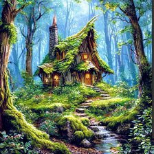 Схема вышивки «Лес»