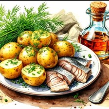 Схема вышивки «Ужин»