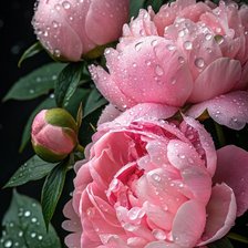 Схема вышивки «Пионы»