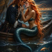 Схема вышивки «Русалка и пират»