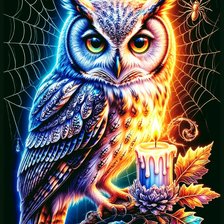 Схема вышивки «Сова»