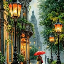 Схема вышивки «Летний дождь»