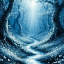 Схема вышивки «Ночная река»