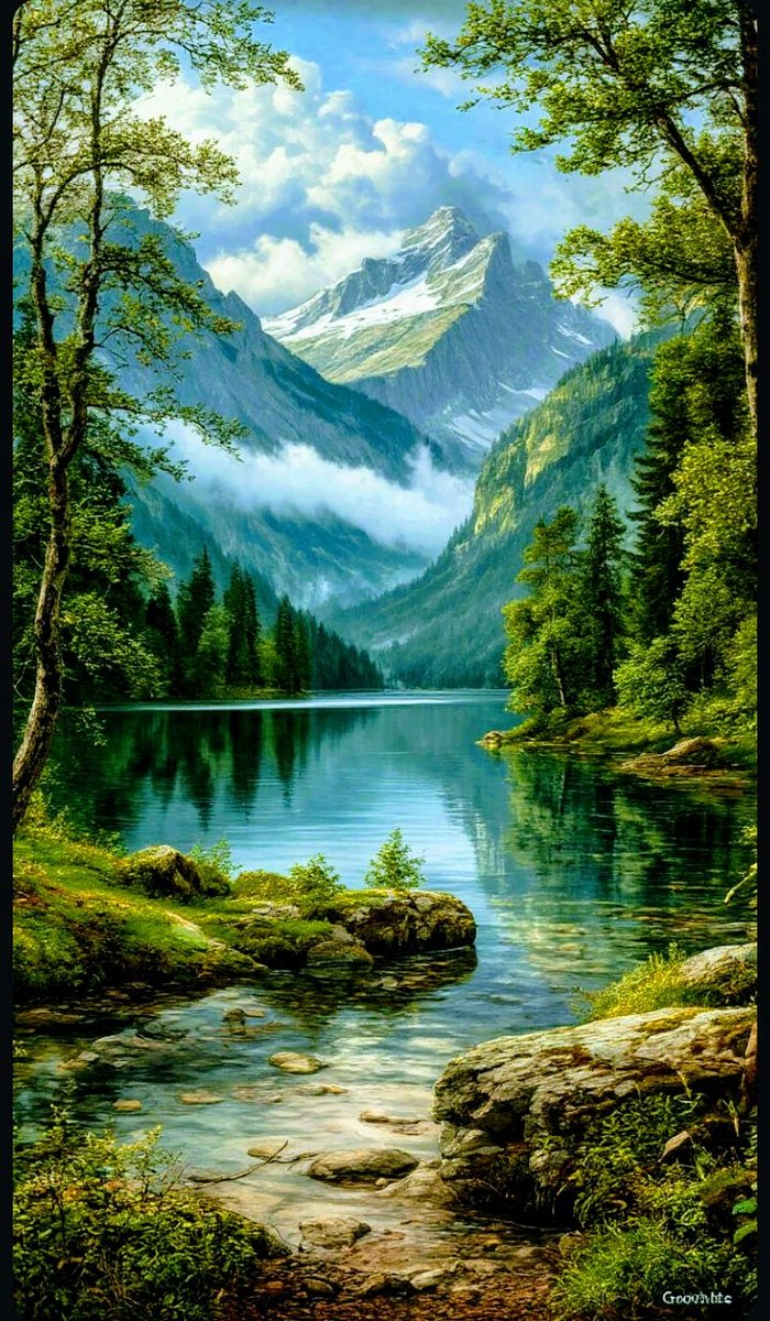 Горы - река - оригинал