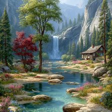 Схема вышивки «водопад»