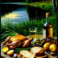 Схема вышивки «Река»