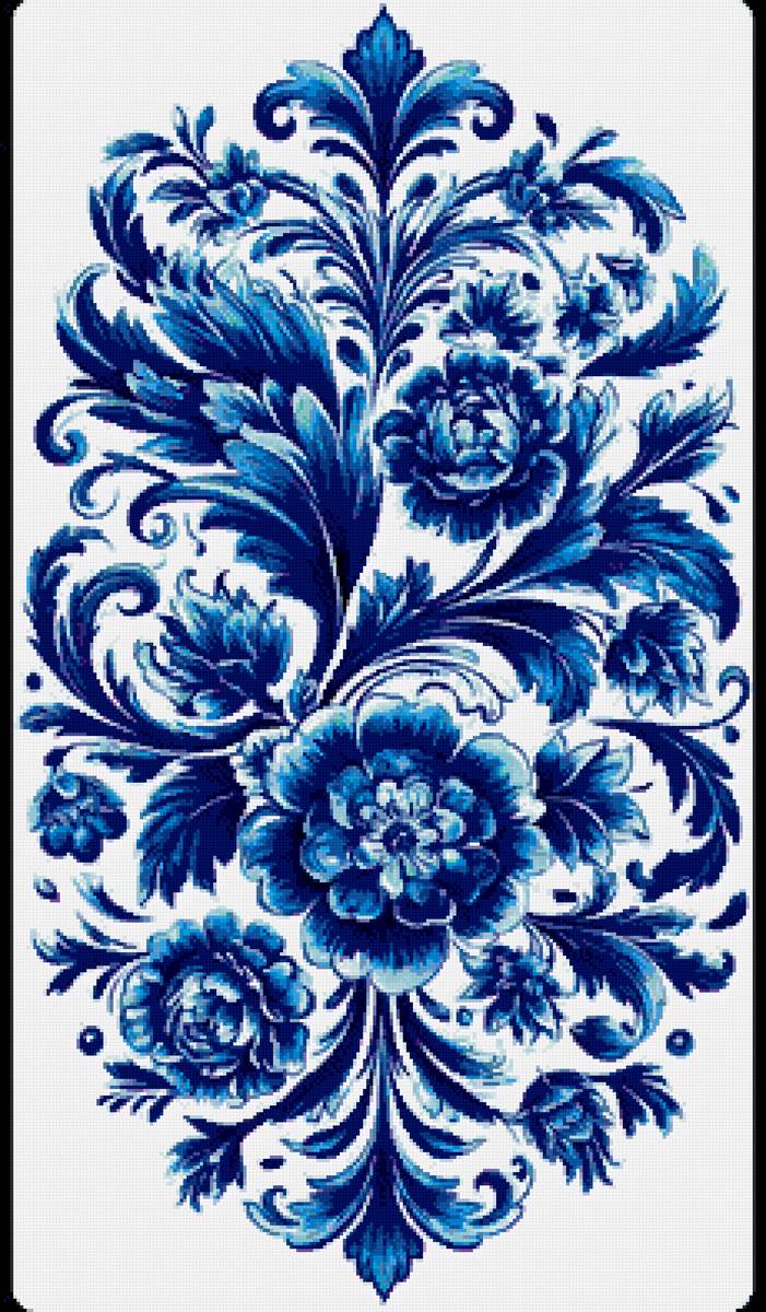 Гжель - узор - предпросмотр