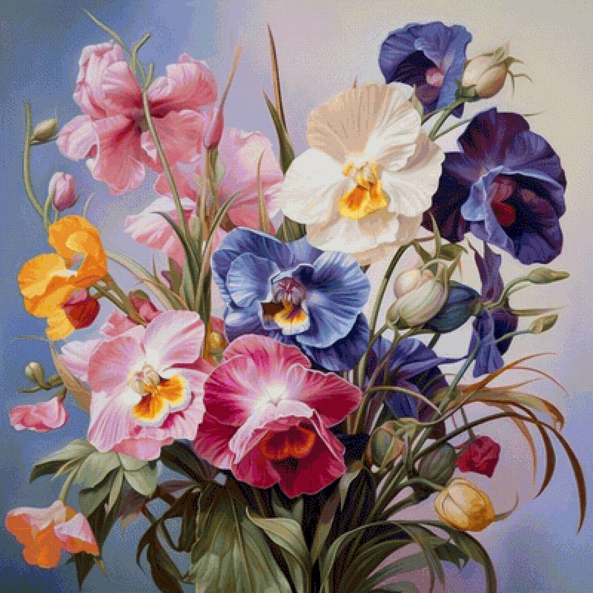 Цветы - букет, цветы - предпросмотр