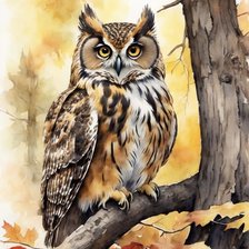 Схема вышивки «Филин»