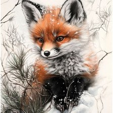 Схема вышивки «Лиса»