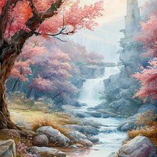 Схема вышивки «Река»