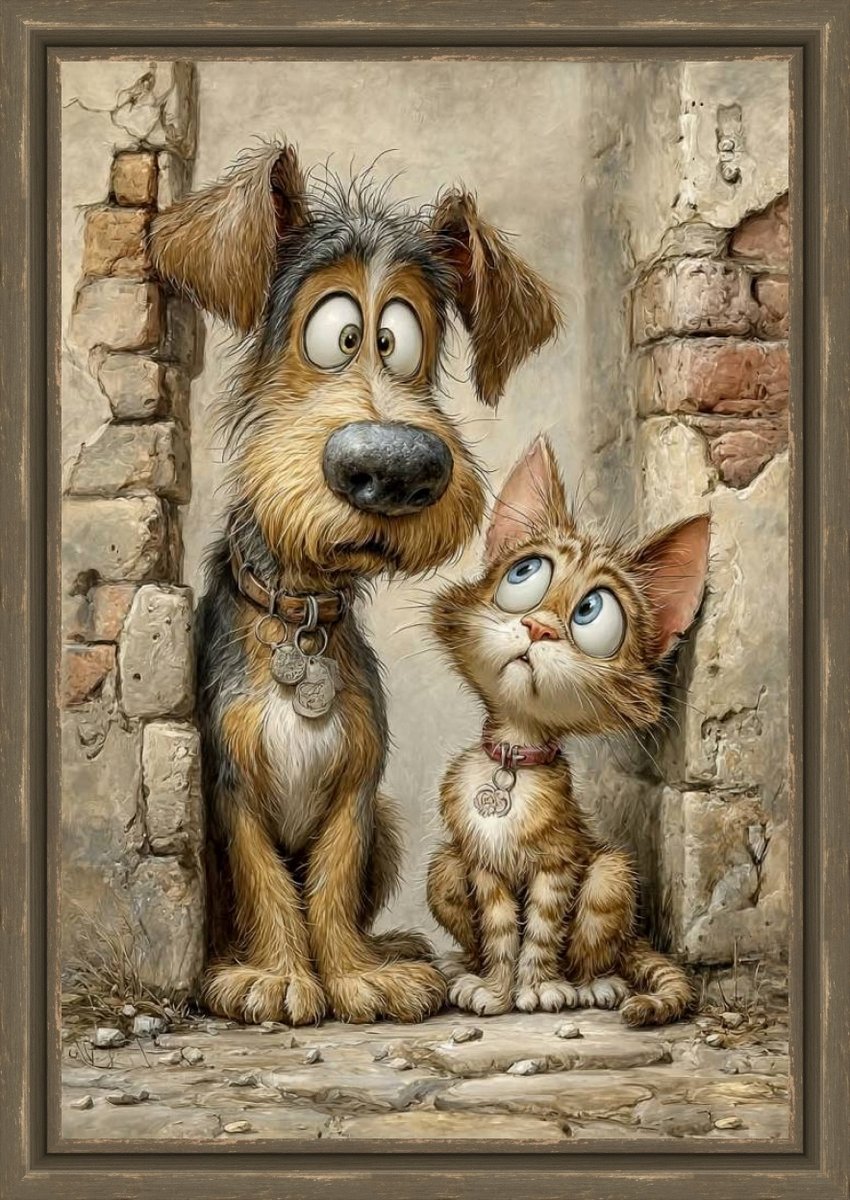 Что это было? - кошки, юмор, собаки - оригинал