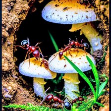 Схема вышивки «Грибы»