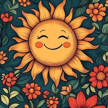 Схема вышивки «Настроение солнце»