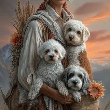 Схема вышивки «Dog mom»
