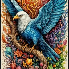 Схема вышивки «Птица»