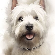 Схема вышивки «Вест хайленд Вайт терьер»