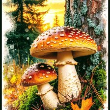 Схема вышивки «Лес»