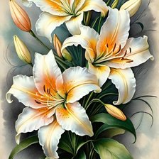 Схема вышивки «Лилии»