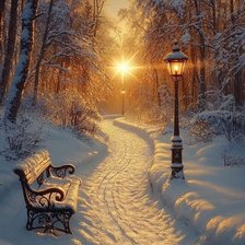 Схема вышивки «Зимний лес-3»