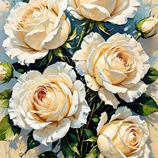 Схема вышивки «Букет роз»