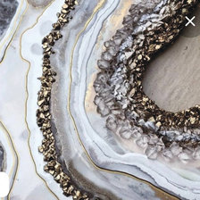 Схема вышивки «Серый агат с золотом»