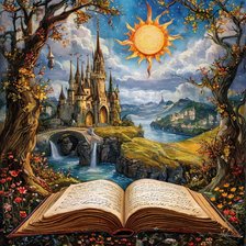 Схема вышивки «Удивительный мир книг»