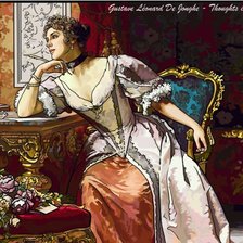 Схема вышивки «Дама у окна»