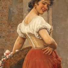 Схема вышивки «Девушка с корзиной»