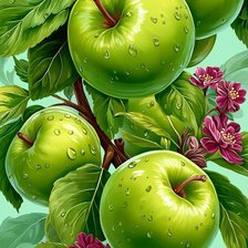 Схема вышивки «яблоки»