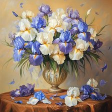 Схема вышивки «Прекрасные ирисы»