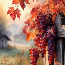 Схема вышивки «Виноград»