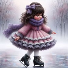 Схема вышивки «Фигуристка»